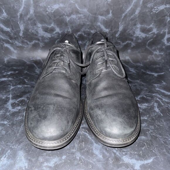 ECCO Knoxville Gore-Tex Waterproof Black Leather Shoes Mens Size 10-10.5 (44) - Picture 2 of 7